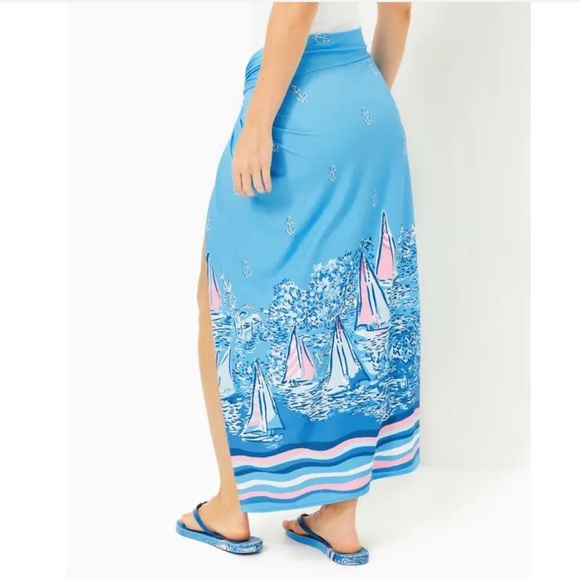 VGUC Lilly Pulitzer Leevy Sarong Cover-Up in A Lil Nauti Engineered - Picture 4 of 10